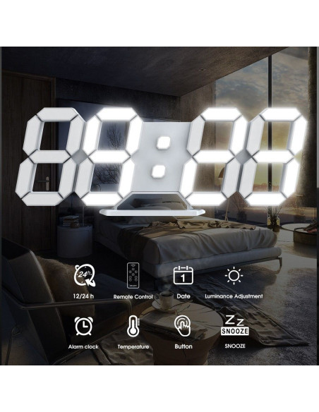 Horloge électronique murale EH-LED1302 (taille L)