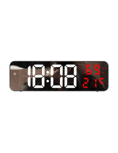 Horloge murale électronique LED avec température et date rouge MDBLC