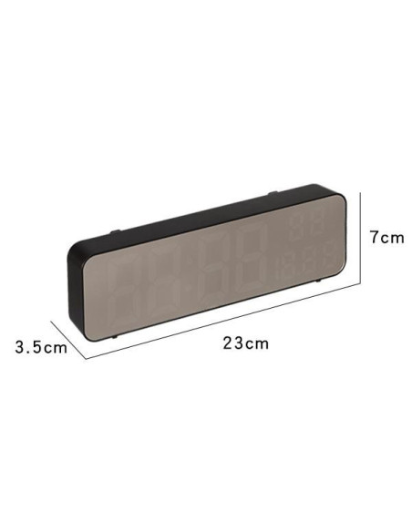 Horloge murale électronique LED avec température et date verte MDBLC