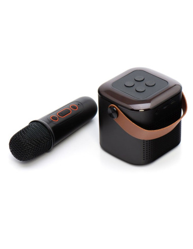 Enceinte bluetooth LED avec microphone Y1 noir