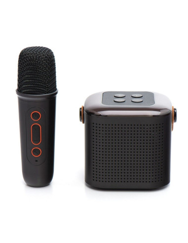 Enceinte bluetooth LED avec microphone Y1 noir