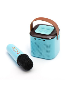 Enceinte bluetooth LED avec microphone Y1 bleu