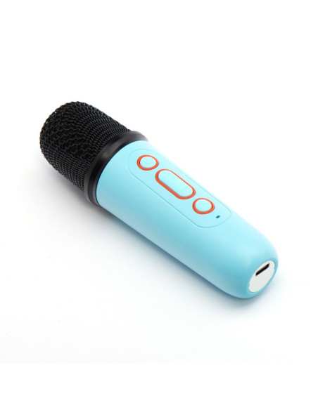 Enceinte bluetooth LED avec microphone Y1 bleu