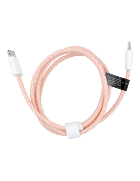 Câble Type C vers Type C Power Delivery PD 60W 3A C263 rose 1 m