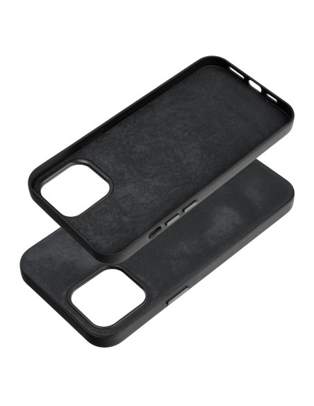 Housse Mag tissée compatible avec MagSafe pour IPHONE 12 PRO MAX noir