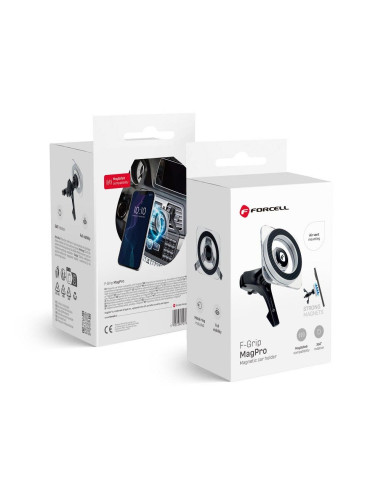 FORCELL F-Grip MagPro support voiture compatible avec MagSafe noir