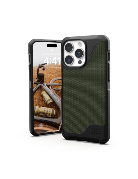 (UAG) Urban Armor Gear Metropolis LT case compatible with MagSafe for IPHONE 15 PRO MAX kevlar olive