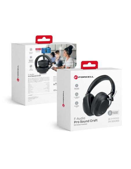 FORCELL Écouteurs sans fil F-AUDIO ANC Pro Sound Craft noir