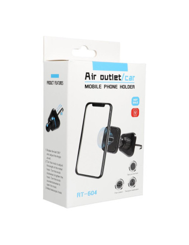 Support voiture Air Magnet RT-604 pour calandre noir