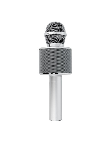 Microphone karaoké multimédia CR58S HQ argent