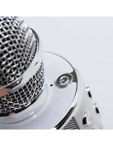 Microphone karaoké multimédia CR58S HQ argent