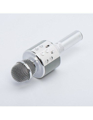 Microphone karaoké multimédia CR58S HQ argent