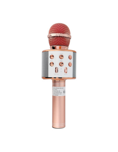 Microphone karaoké multimédia CR58S HQ gold pink
