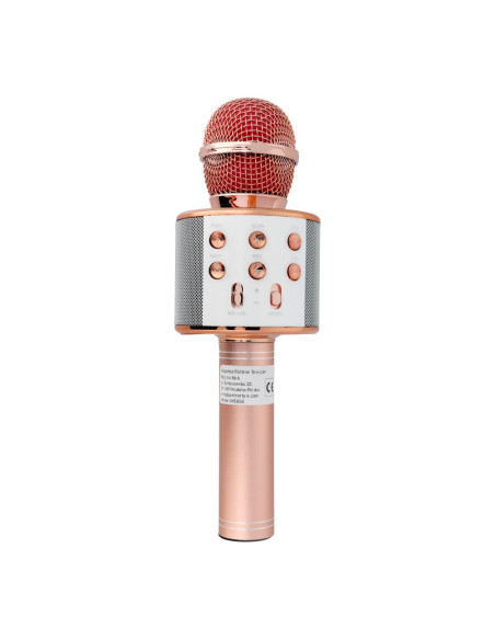 Microphone karaoké multimédia CR58S HQ gold pink