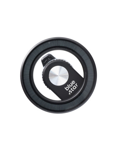 BLUE STAR Support voiture magnétique MAG TWIST pour grille compatible avec MagSafe noir