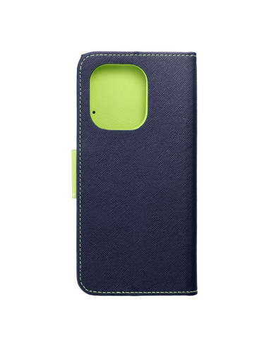 Etui pour XIAOMI Redmi NOTE 13 4G bleu marine / vert lime