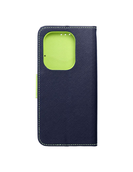 Etui pour XIAOMI Redmi NOTE 13 PRO 4G bleu marine / vert lime