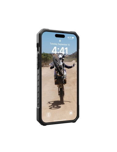 ( UAG ) Urban Armor Gear Pathfinder compatible with Magsafe for IPHONE 15 PRO MAX silver