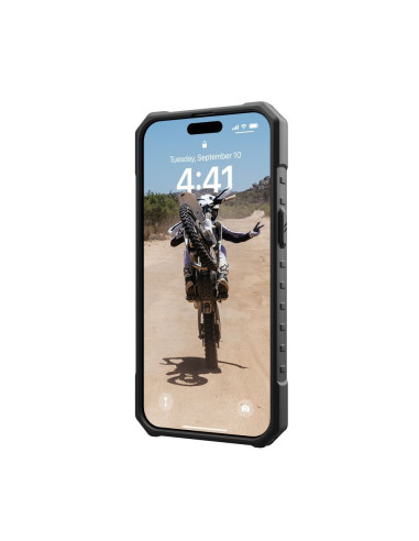 ( UAG ) Urban Armor Gear Pathfinder compatible with Magsafe for IPHONE 15 PRO MAX silver