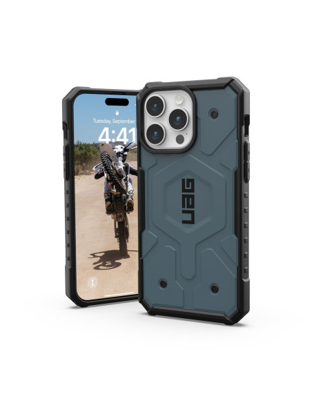 ( UAG ) Urban Armor Gear Pathfinder compatible with Magsafe for IPHONE 15 PRO MAX cloud blue