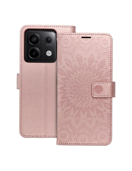 Etui MEZZO Book pour XIAOMI Redmi NOTE 13 PRO 5G mandala or-rose