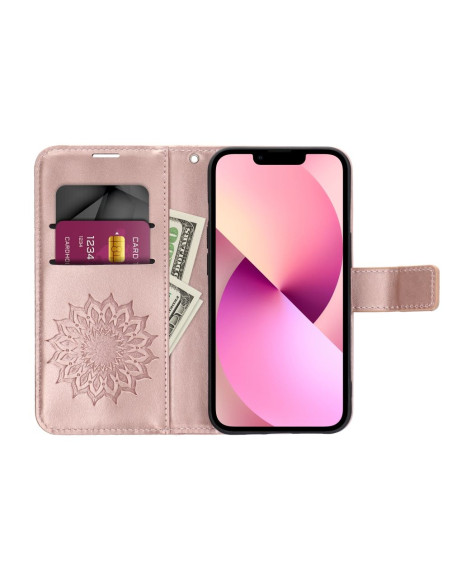 Etui MEZZO Book pour XIAOMI Redmi NOTE 13 PRO 5G mandala or-rose