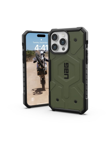 ( UAG ) Urban Armor Gear Pathfinder compatible with Magsafe for IPHONE 15 PRO MAX olive