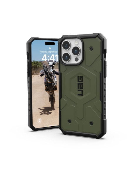 ( UAG ) Urban Armor Gear Pathfinder compatible with Magsafe for IPHONE 15 PRO MAX olive