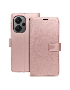 Etui MEZZO Book pour XIAOMI Redmi NOTE 13 PRO Plus 5G mandala or-rose