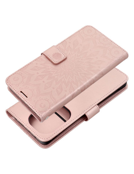 Etui MEZZO Book pour XIAOMI Redmi NOTE 13 PRO 4G / POCO M6 Pro 4G mandala or-rose