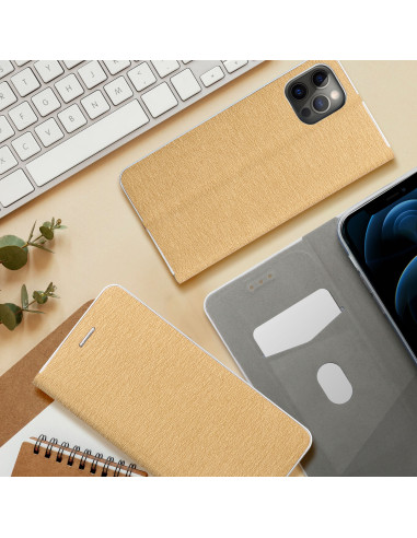 Etui Luna Book pour XIAOMI Redmi NOTE 13 PRO Plus 5G or