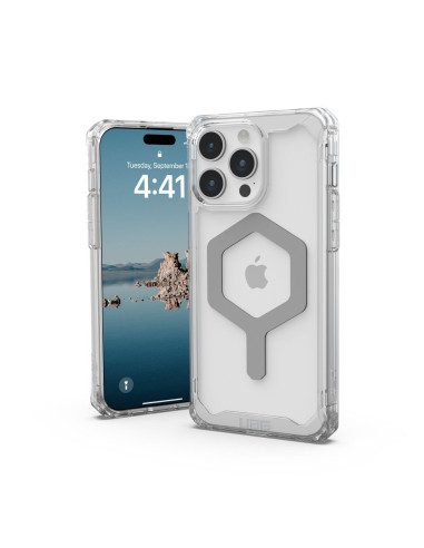 ( UAG ) Urban Armor Gear Plyo case compatible with Magsafe for IPHONE 15 PRO MAX ice silver