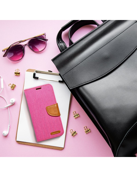 Etui Canvas pour XIAOMI Redmi NOTE 13 PRO 4G / POCO M6 Pro 4G rose