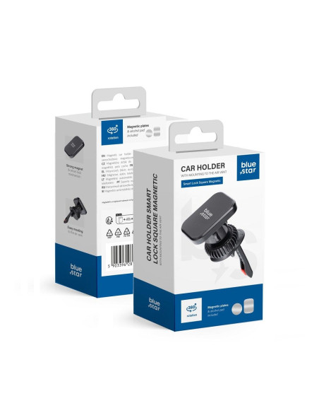BLUE STAR SMART LOCK SQUARE MAGNETIC support voiture pour calandre noir