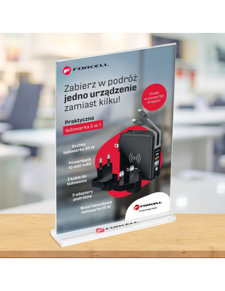 Support publicitaire en plexiglas FORCELL