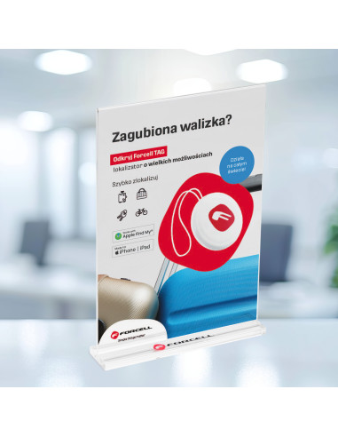Support publicitaire en plexiglas FORCELL