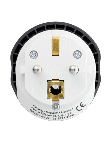 BLUE STAR GO TO Europe (Type E) 16A travel adapter white