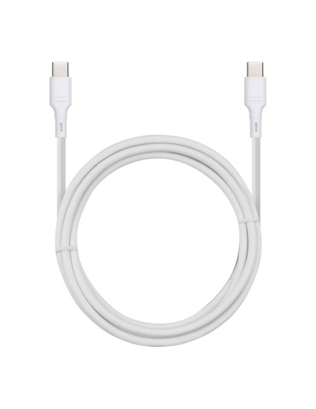 Câble Blue Star avec connecteur USB C vers USB C 3A (max 60W) - blanc
