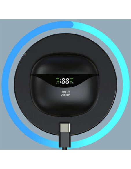 Écouteurs stéréo sans fil Blue Star TWS T60 noir