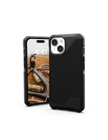 (UAG) Urban Armor Gear Metropolis LT case compatible with MagSafe for IPHONE 15 kevlar black