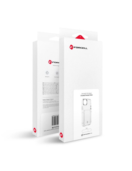 FORCELL F-PROTECT Crystal Pocket Case for IPHONE 14 transparent