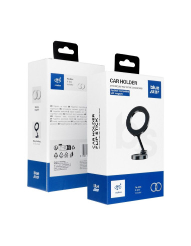 BLUE STAR support voiture magnétique FLIP STICK compatible avec MagSafe pour tableau / bureau noir