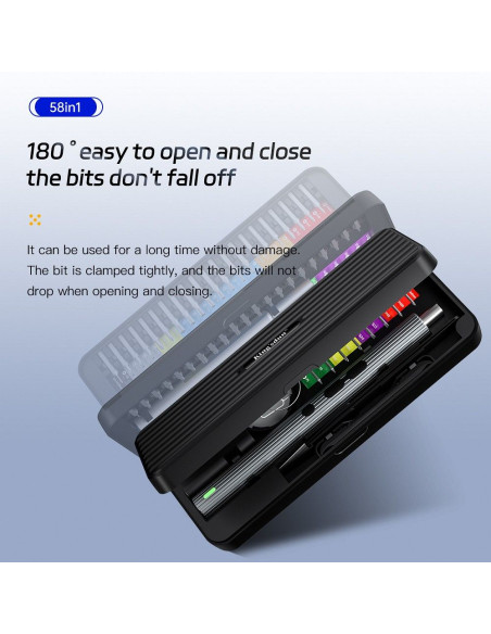 UF-TOOLS - Tournevis électrique N20 avec embouts interchangeables et magnétiseur 58in1