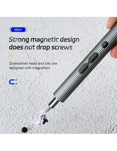 UF-TOOLS - Tournevis électrique N20 avec embouts interchangeables et magnétiseur 58in1