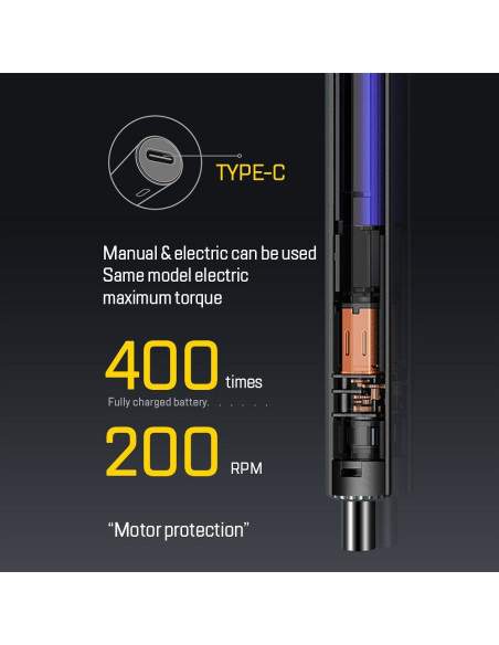 UF-TOOLS - Tournevis électrique N20 avec embouts interchangeables et magnétiseur 58in1