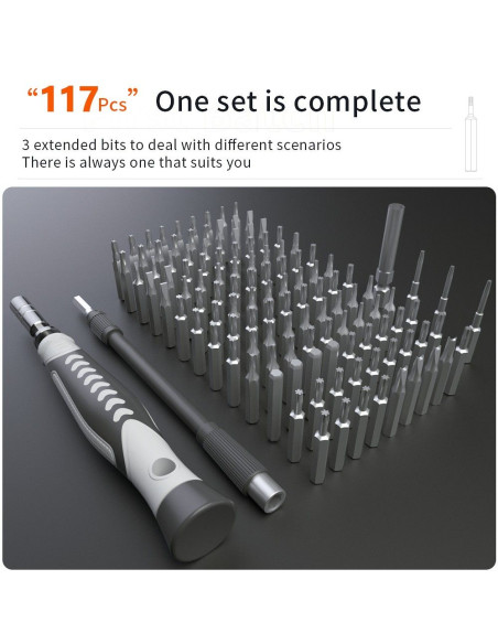 UF-TOOLS - Tournevis de précision avec embouts remplaçables 130in1