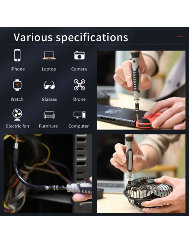 UF-TOOLS - Tournevis de précision avec embouts remplaçables 130in1