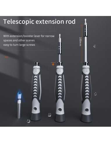 UF-TOOLS - Tournevis de précision avec embouts remplaçables 130in1