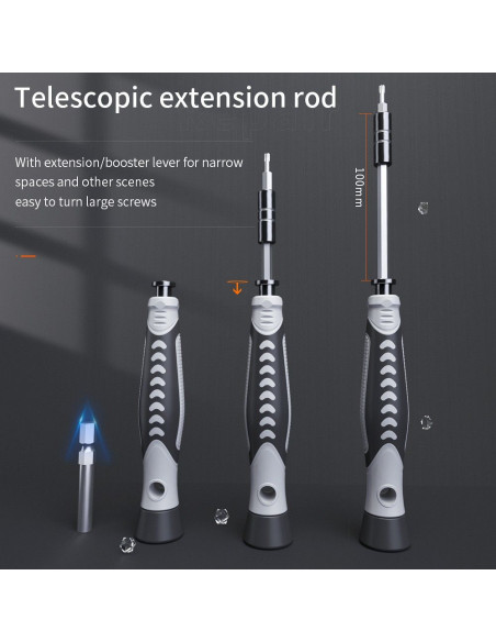 UF-TOOLS - Tournevis de précision avec embouts remplaçables 130in1