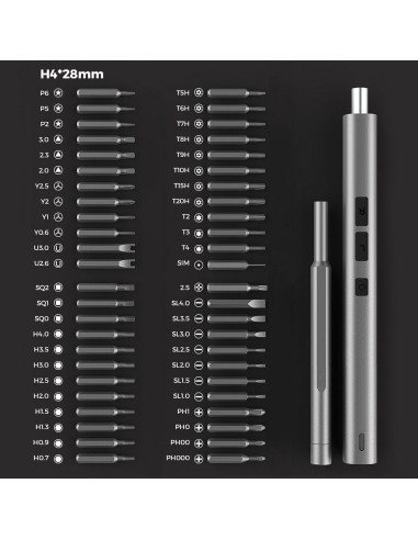 UF-TOOLS - Tournevis électrique avec embouts interchangeables, magnétiseur et tournevis à main 57in1